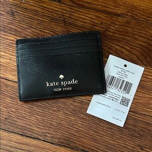 Kate Spade Black Leather Card Holder
